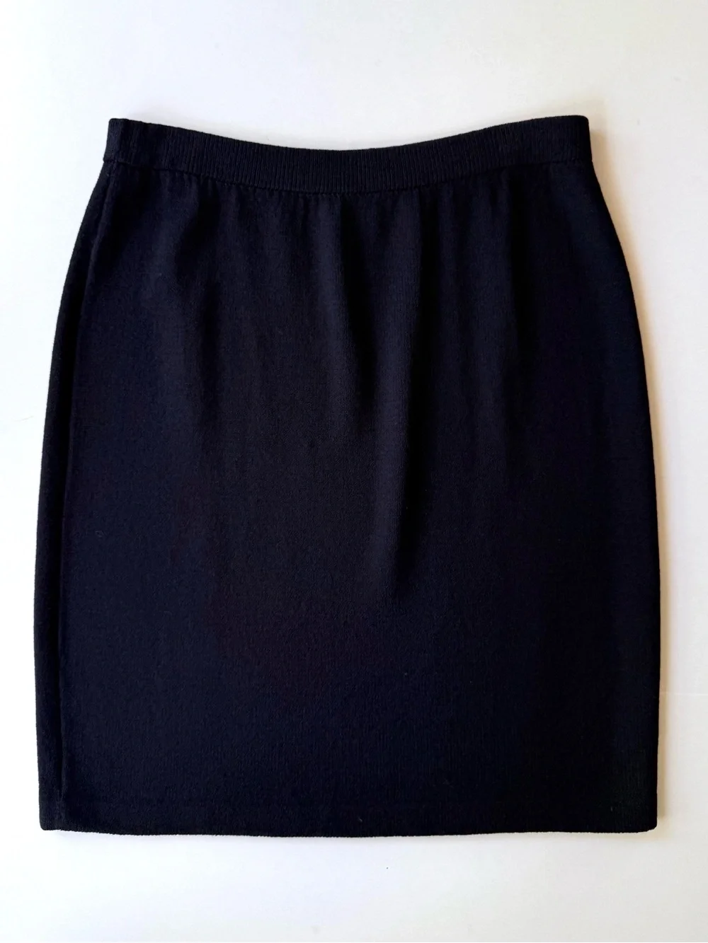 St. John Basics Classic Black Knit Pencil Skirt Size 10